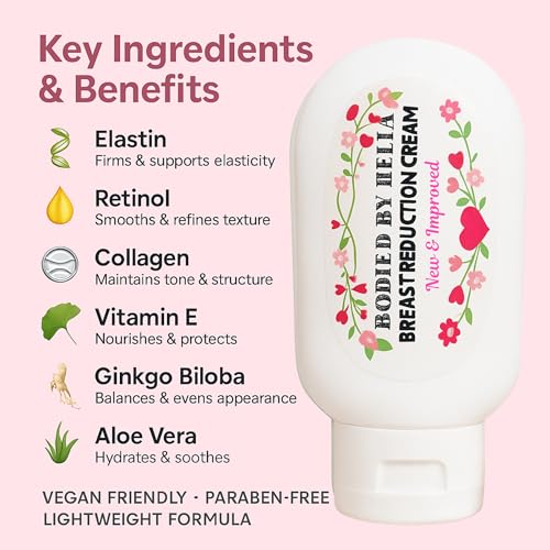 Bodied by Bella Bust Balance Cream ? Daily Firming & Comfort Bust Cream with Collagen, Elastin, Retinol & Ginseng ? Lightweight, Fast Absorbing, Non-Greasy, No Residue ? 4 oz
