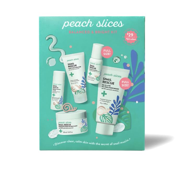 Brightening Snail Mucin Skincare Kit for Glowing, Balanced Skin - 5 Steps