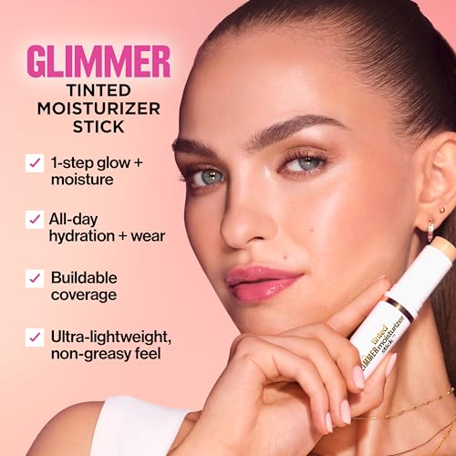 Revlon Glimmer Tinted Moisturizer Stick for Face, Lightweight Foundation, Hydrating Skincare-Infused Makeup, 120, 0.31 oz