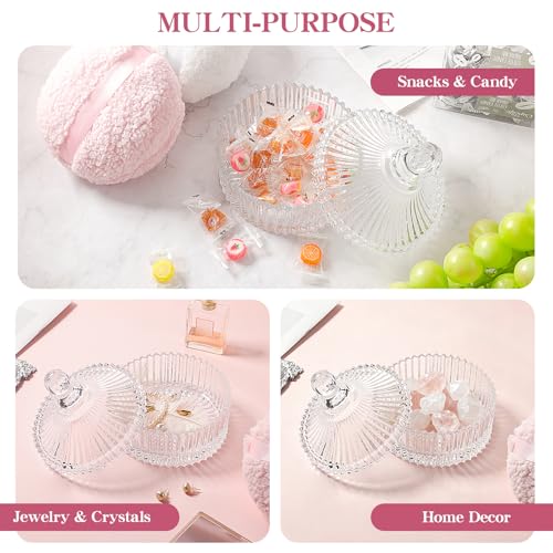 AmeLeis Extra Large 6 Inch Dusting Powder Puff & Clear Container - Large with 2 Puffs