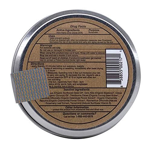 Raw Elements Baby + Kids SPF 30 Organic Sunscreen Zero-Waste Bundle with Lotion Tin 3oz, Lotion Stick 1oz and Hemp Drawstring Bag