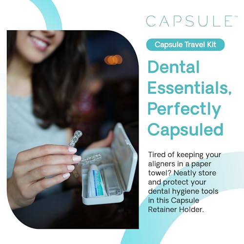 Dental Retainer Travel Case with Toothbrush & Accessories - Silicone Oral Care Kit
