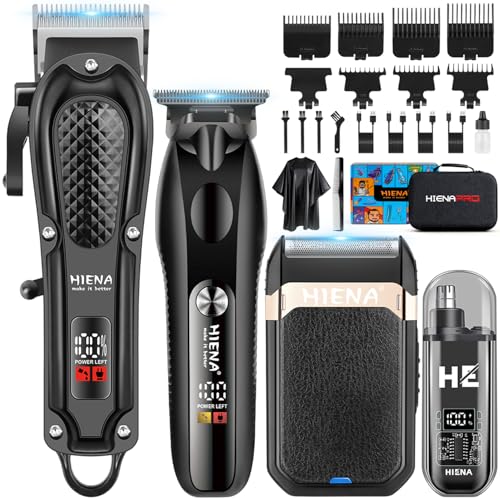 Cordless Hair Clipper Kit for Men - Black 4-in-1 Barber & Grooming Set