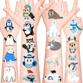 XMASIR Henna Tattoo Stencils Kit, 12 Sheets Temporary Stickers Hand Forearm Glitter Airbrush DIY Tattoo Template for Women and Girls (Black)