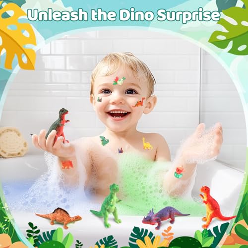 Dinosaur Bath Bombs with Surprise Toys for Kids - 9 Pack