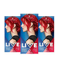 Schwarzkopf Live Ultra Brights Pastel Hair Color Pillar Box Red 92 - Pack of 3