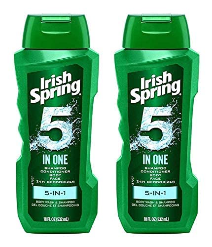Irish Spring 5-in-1 Men’s Body Wash & Shampoo Set, 4 x 20 oz - All-in-One Personal Care