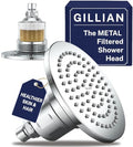 HammerHead Metal Filtered Shower Head Chrome 2.5 GPM High Pressure Removes Chlorine