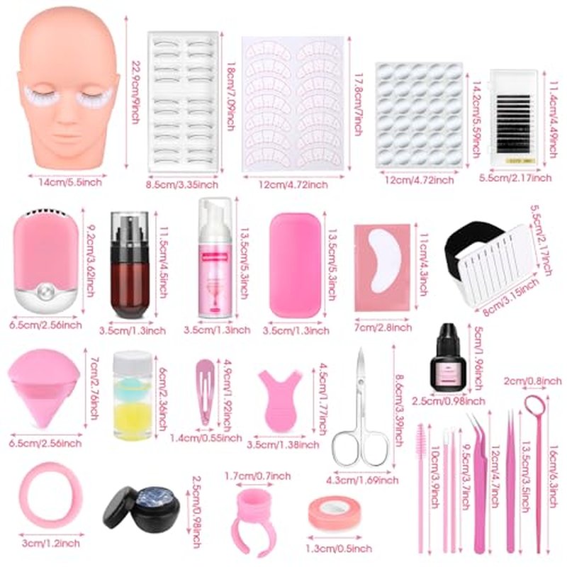 484 Pcs Lash Extension Kit for Beginners, Professional Eye Lashes Extension Kit