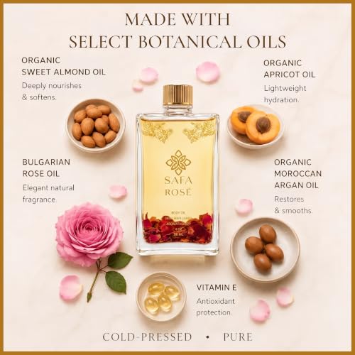 Rosé Body Oil with Bulgarian Rose & Organic Botanical Oils - 4 fl oz - Variations of THIS listing
