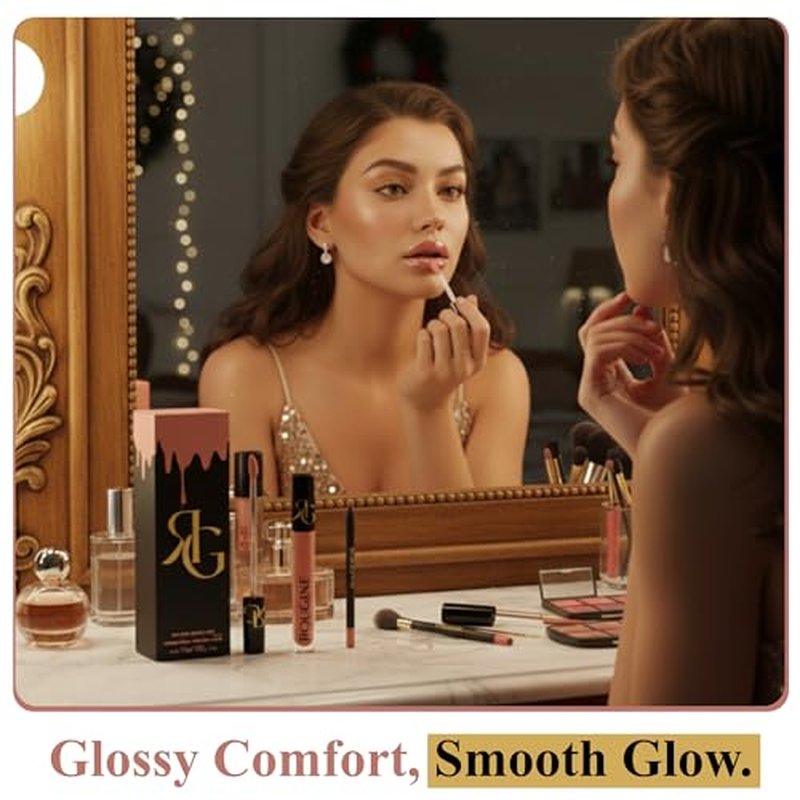 Lip Gloss and Lip Liner Set for Women ? Daddy¡¯s Girl Gloss Finish ? Smooth Shine Lip Gloss, Soft Glide Lip Liner Pencil ? Hydrating Makeup Lip Moisturizer Combo ? Vitamin E & Shea Butter