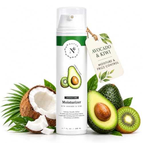 NaturAll Avocado Hair Moisturizer for Dry Curly Coily Frizzy Hair 8 oz - Hydrating Curl Cream