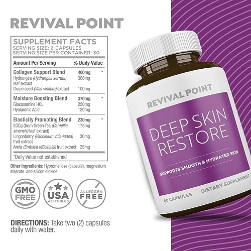 Deep Skin Nourishment Complex 60 Count - Hydration & Firmness Support - Revival Point