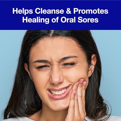 Hydrogen Peroxide Mouthwash for Oral Sores 16 oz 2 Pack - Gentle, Alcohol-Free