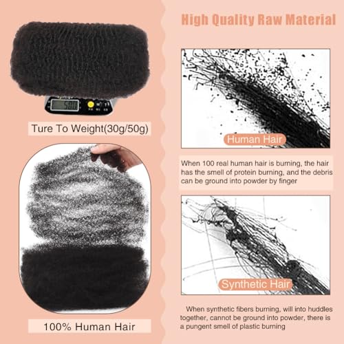 Afro Kinkys Human Hair for Twist Dreadlock Extensions - #4 / 16 Inch-50 Gram