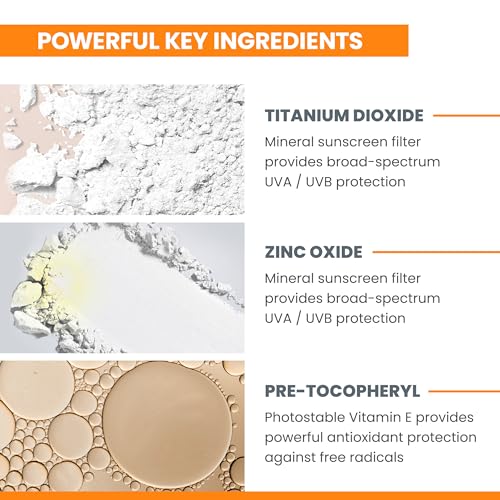 Av?ne High Protection Tinted Compact, Mineral Sunscreen, Tinted Sunscreen, Broad Spectrum SPF 50+, UVA/UVB Blue Light Protection, 100% Mineral, Water Resistant, Non-Greasy, Fragrance-Free