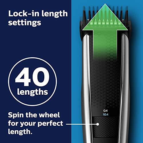 Cordless Electric Beard & Hair Trimmer with 40 Length Settings, Accessories, Black - BT5511/49