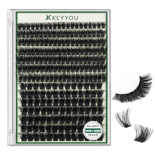 DIY Lash Extension Kit 280Pcs Individual Eyelash Extension Kit 40D50D 0.07D Curl 9-16MIX Lash Clusters Kit with Lash Glue Remover Applicator Easy to Use for Beginners