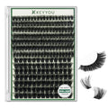 DIY Lash Extension Kit 280Pcs Individual Eyelash Extension Kit 40D50D 0.07D Curl 9-16MIX Lash Clusters Kit with Lash Glue Remover Applicator Easy to Use for Beginners