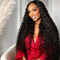 Deep Wave Human Hair Wig 4x4 HD Lace Closure 11/18 Inch - Brazilian Virgin