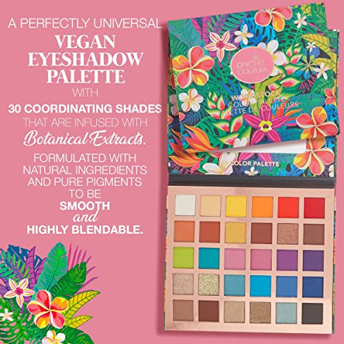 Rachel Couture Makeup Palette with Natural Ingredients & Pure Pigments | Vegan & Cruelty-Free | Infused with Natural Botanical Extracts ? 30 Colors - Woodstock