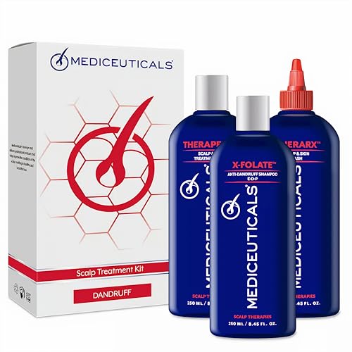 Mediceuticals Scalp Treatment Kit for Dandruff & Psoriasis - 3 Piece Therapy System