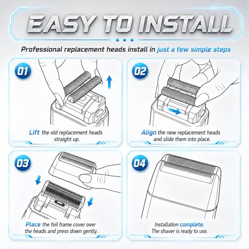 Shaver Replacement Foil & Blade Set for BaBylissPRO FXFS2 Electric Shaver