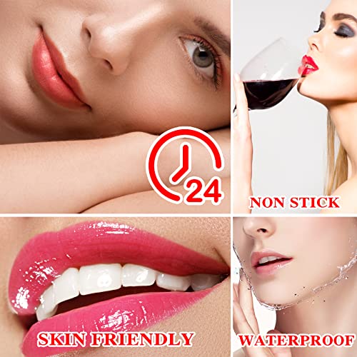8 Pcs Color Changing Change Lipstick,Magic Lipstick Jelly Lip Balm,Moisturizer Tinted Lip Tint Stain Long Lasting Waterproof Temperature Color Change Lip Gloss