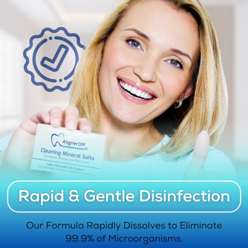 Aligner Cleaning Crystals for Invisalign & Retainers - 50 Packets Safe Dental Hygiene