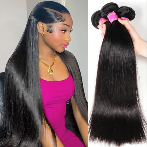 Natural Color 20/22/24 Inch Straight Human Hair Bundles Virgin Brazilian Remy Hair