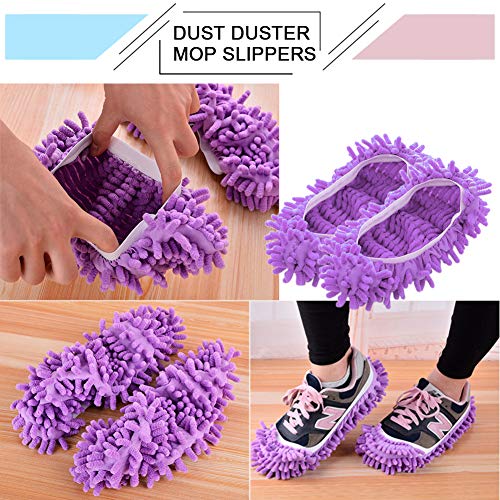 Cosywell Mop Slippers Shoes Cover Dust Duster Slippers 10 PCS 5 Pairs Clear Toiletry Bag Quart Size Bag Travel Makeup Cosmetic Bag PVC Toiletries Cosmetic Pouch for Women Men 3PCS (S)