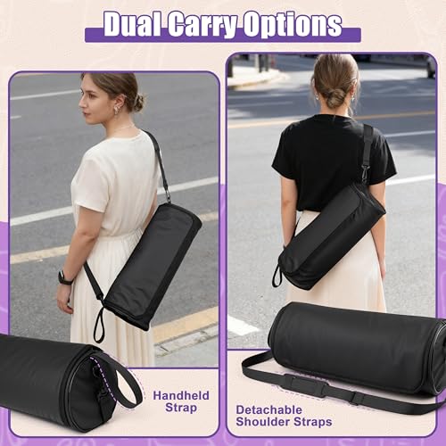 Travel Hair Tool Organizer Case with Heat Resistant Mat for Flat Irons & Curling Wands