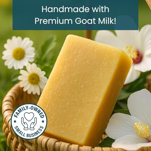 Goat Milk Soap Bar (Variety 6 Pack) - Natural Bar Soap for Men & Women - Handmade w/Real Milk - Dry Skin, Hands/Body - Premium, Gentle, No Dyes - (Large, 5oz)