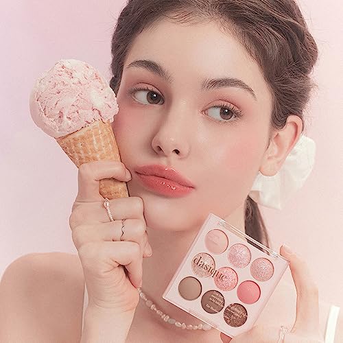 Dasique Shadow Palette #19 Candy Berry l Vegan, Cruelty-Free l 9 Blendable Shades in Smooth Matte and Shimmer Finishes with Gorgeous Pearls