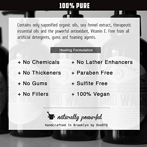 Beard Wash for Itchy Beard & Dandruff – Natural Soothing Shampoo - 4.7 FL OZ