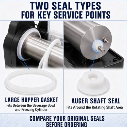 Slushy Machine Replacement Kit - Handles, Pistons, Seals for Commercial Frozen Drink Machines