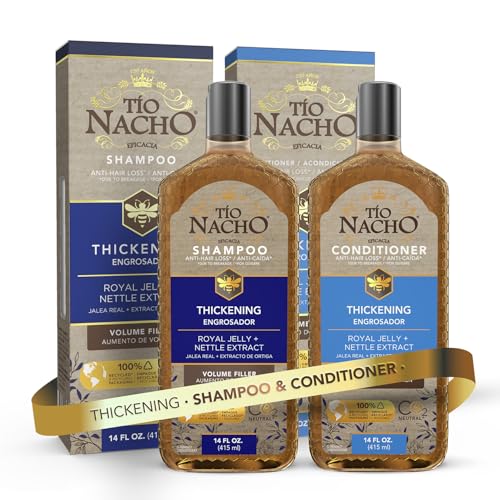 Tio Nacho Thickening Shampoo & Conditioner Set for Thinning Hair ? Hair Loss Shampoo for Men & Women + Thickening Conditioner with Natural Extracts to Volumize Hair ? Paraben Free, 14 fl oz Each