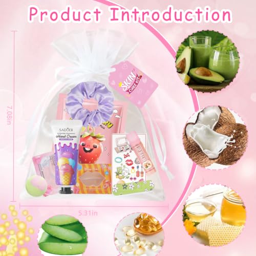 Spa Party Supplies Kit for Women - Face Masks, Lip Balm, Foot Bombs & More, 96 Pieces