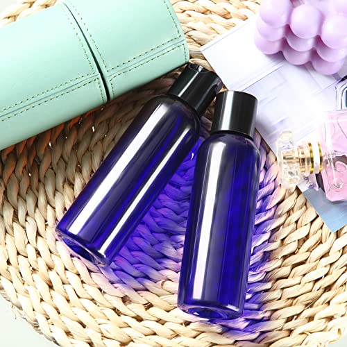 Mimorou 50 Pcs 4oz Travel Plastic Bottles with Black Flip Cap - Reusable