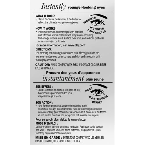 Olay Eyes Ultimate Eye Cream for Dark Circles,Wrinkles and Puffiness,13 ml (0.4 fl. oz.),(Pack of 2)