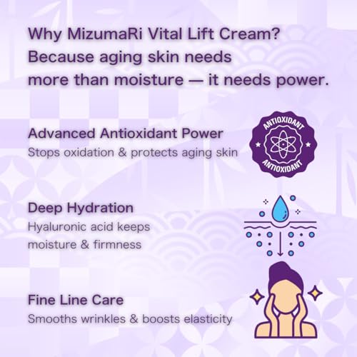 MizumaRi Vital Lift Cream | Premium Jojoba Oil Anti-Aging Moisturizer | Lifts, Firms & Enhances Skin Elasticity
