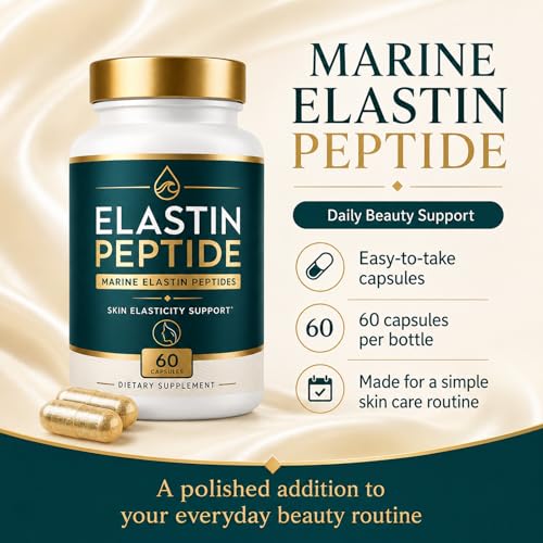 Elastin Peptide Skin Tightening Supplement for Skin Elasticity - 60 Capsules