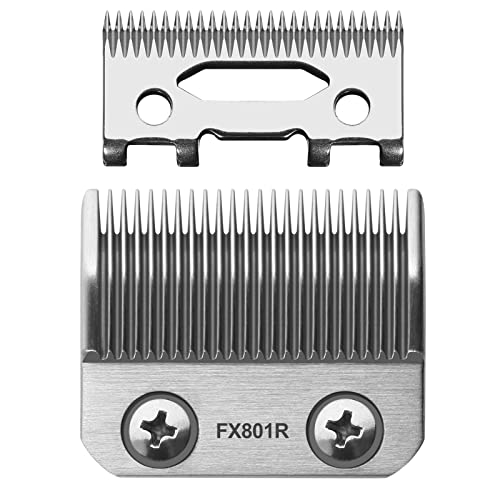 FX801R-SILVER Replacement Clipper Blades for FX870/FXF880/FX810/FX825/FX673N, DLC Steel, Professional Precision