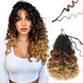 Pre-Looped Crochet Hair 14 Inch Boho Box Braids - #1B/30/27, 8 Pack