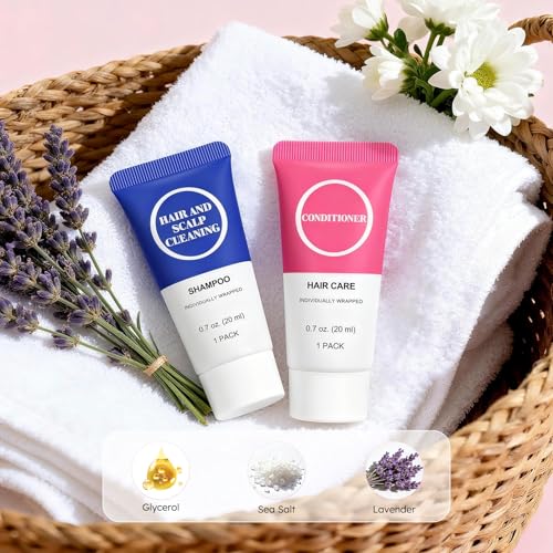 Travel Size Shampoo & Conditioner Set - 0.7 Fl Oz Pack of 60 - RSQAZQ