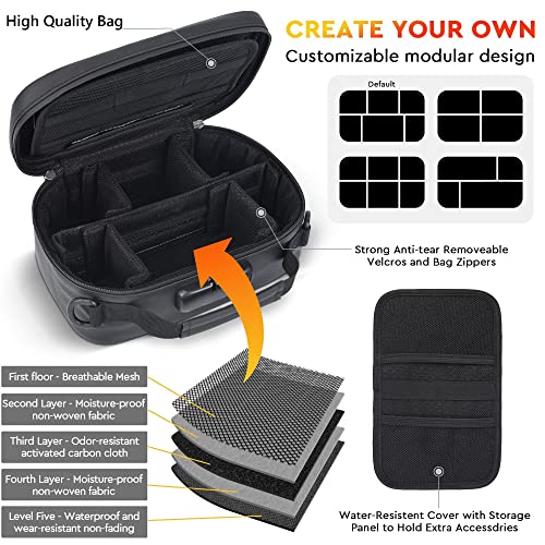 8-Piece Travel Storage Case with Combination Lock and Accessories