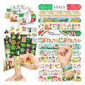 96 PCS Italy Party Favors Set ? 72 Pre-Cut Tattoos & 24 Slap Bracelets, Perfect for Travel-Inspired Birthdays & Cultural Celebrations