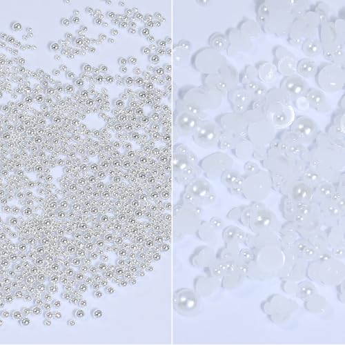 HNUIX Champagne Gold Nail Rhinestones Kit - 3D Multi-Shape Gems for Manicure & Nail Art