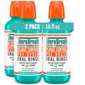 TheraBreath Plaque Control Oral Rinse - Mint Flavor - 16 Fl Oz Pack of 4