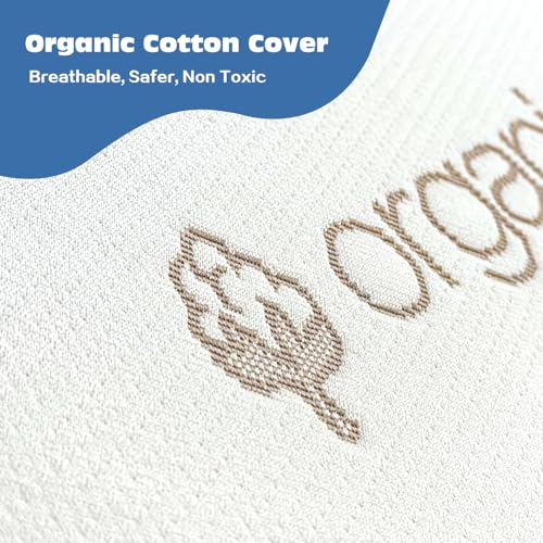 Full Organic Cotton Toddler & Crib Mattress - Breathable, Firm 5 Inch